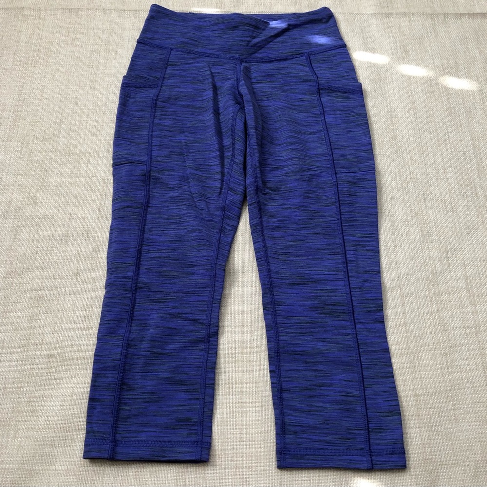 Lucy Space Purple Pocket Capri Leggings Comfy Pants